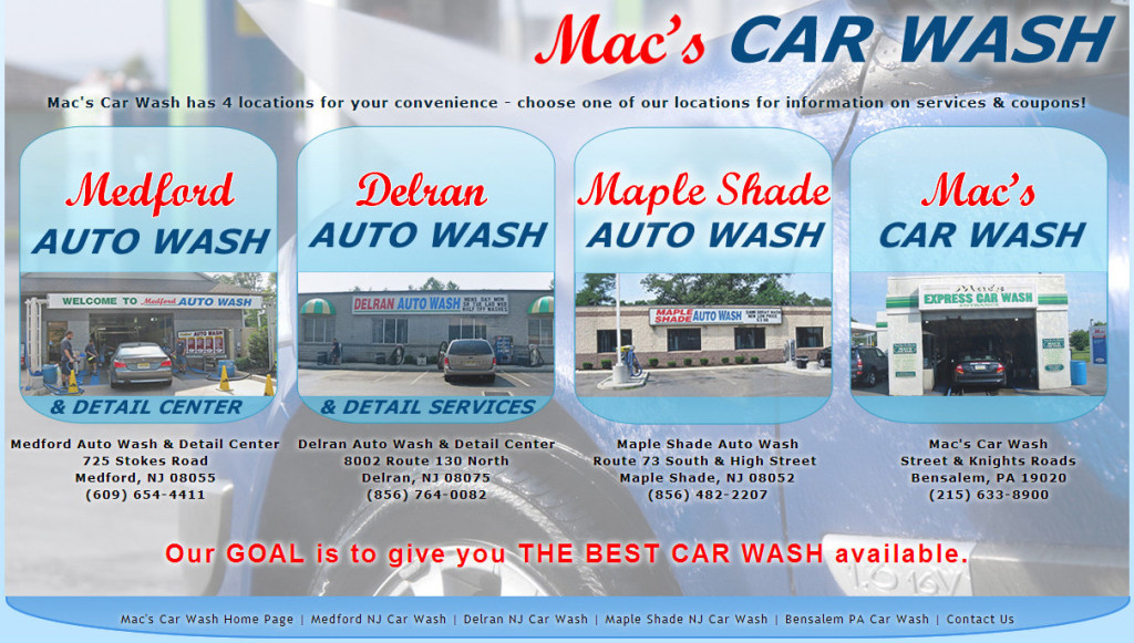Mac’s Car Wash NJ and PA South Jersey Techies