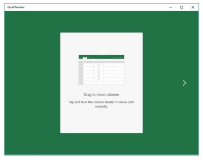Excel 2016 Touch-Optimized Version